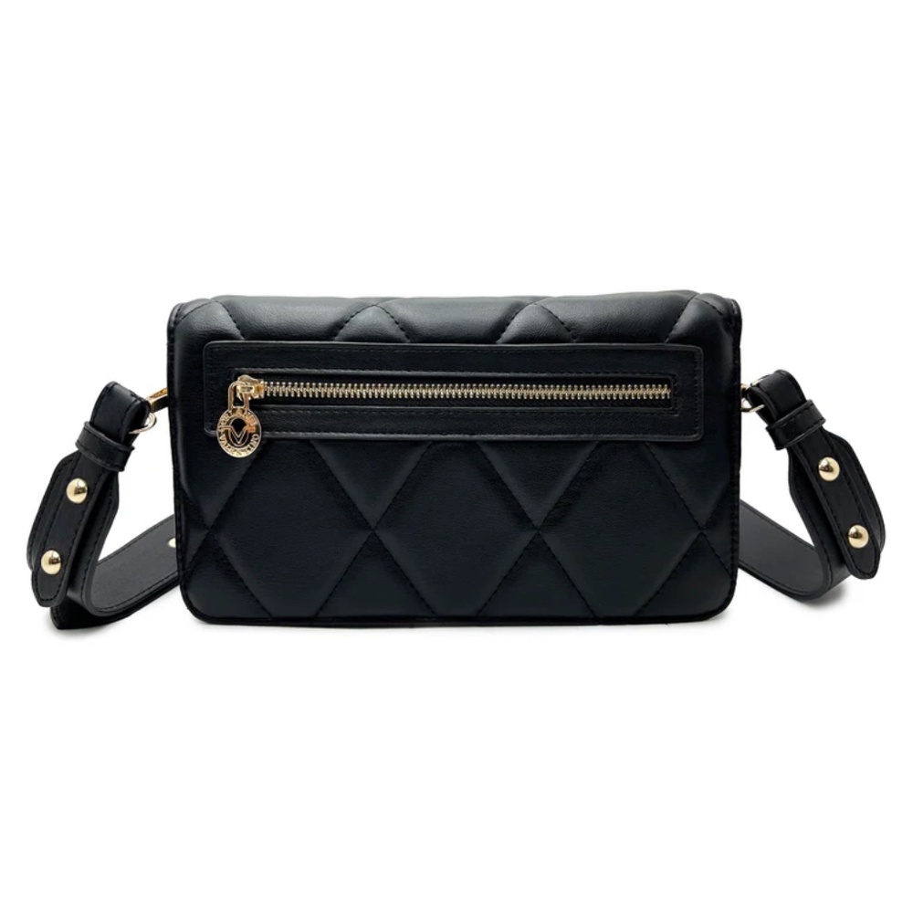 Valentino Orlandi Black Quilted “V” Lock Cross Body - Picture 2 of 3
